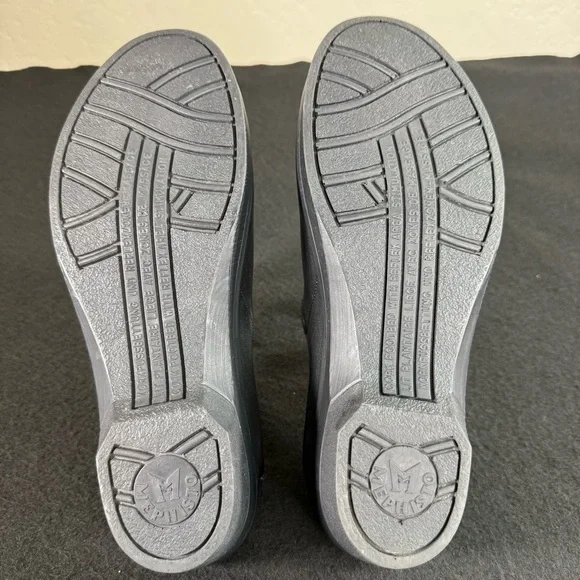 Mephisto Satty Clog Black Slip On Full Grain Leather Wedge Mules Size 41 - Picture 12 of 15